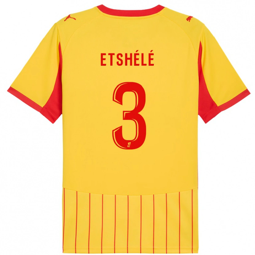 Danxen Damen Pitshou Etshélé #3 Gelb Rot Heimtrikot Trikot 2025/26 T-Shirt