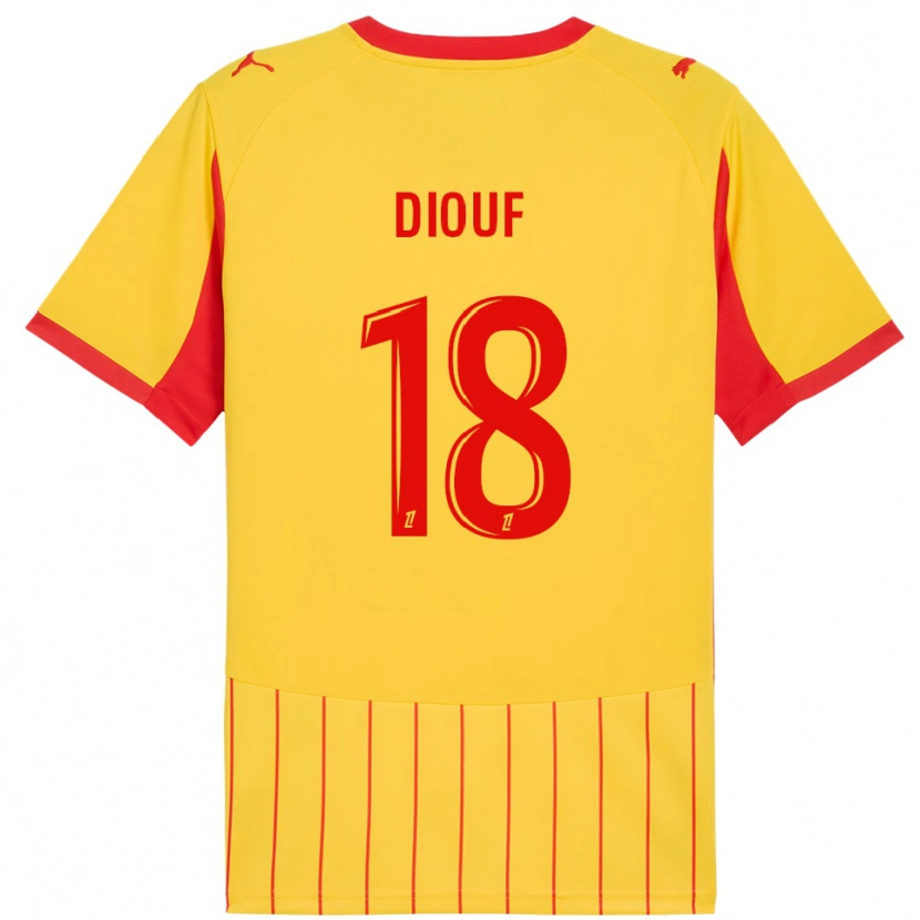 Danxen Damen Andy Diouf #18 Gelb Rot Heimtrikot Trikot 2025/26 T-Shirt