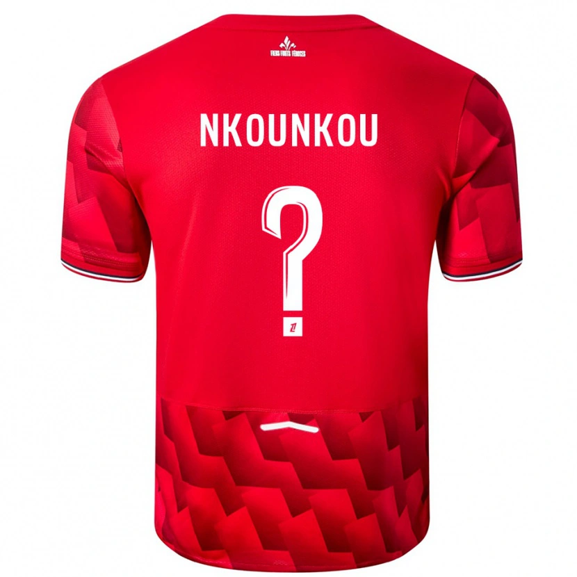 Danxen Damen Evrack Nkounkou #0 Rot Weiß Heimtrikot Trikot 2025/26 T-Shirt