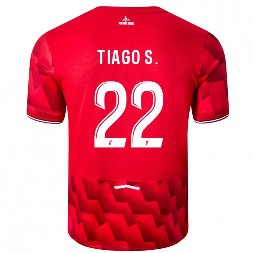 Danxen Damen Tiago Santos #22 Rot Weiß Heimtrikot Trikot 2025/26 T-Shirt