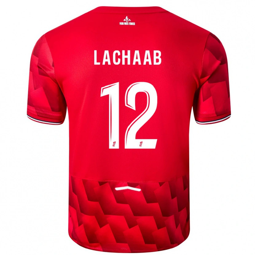Danxen Damen Younes Lachaab #12 Rot Weiß Heimtrikot Trikot 2025/26 T-Shirt