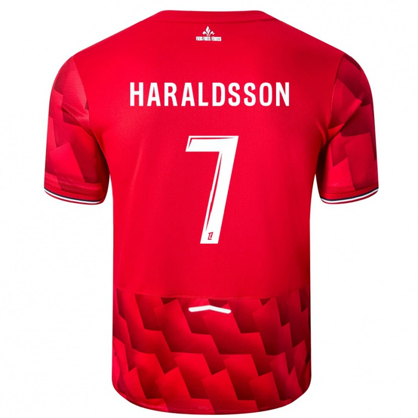 Danxen Damen Hákon Arnar Haraldsson #7 Rot Weiß Heimtrikot Trikot 2025/26 T-Shirt