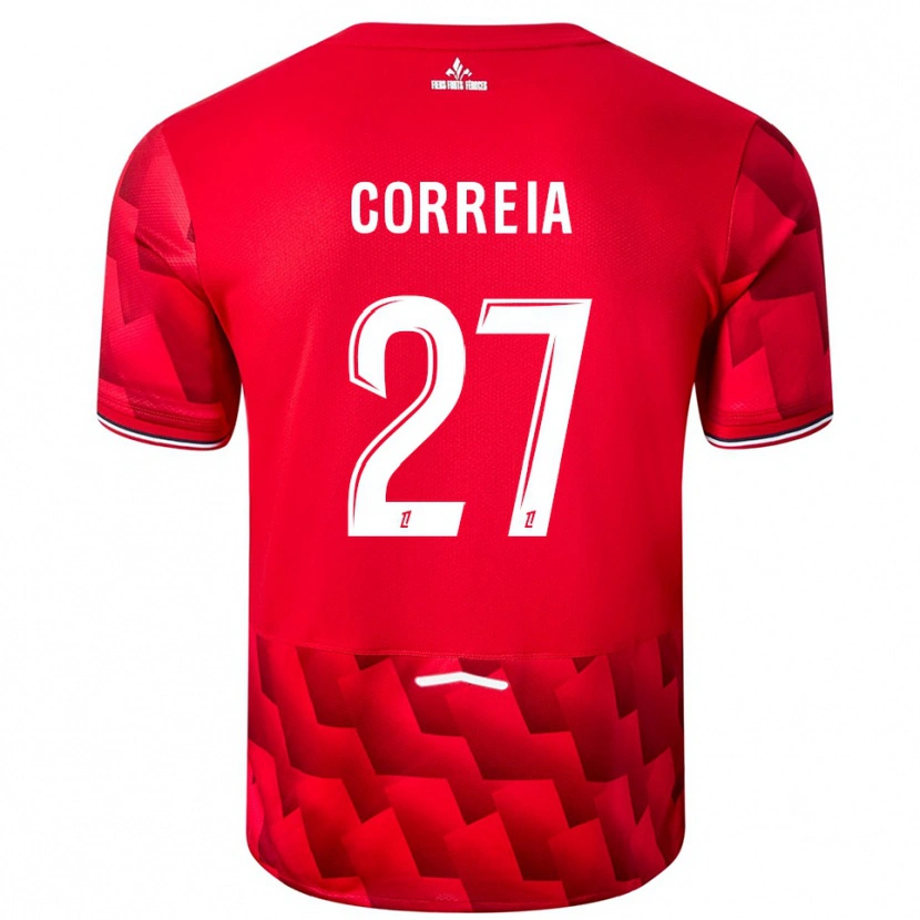 Danxen Damen Félix Correia #27 Rot Weiß Heimtrikot Trikot 2025/26 T-Shirt