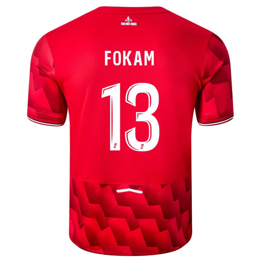 Danxen Damen Ulrich Fokam #13 Rot Weiß Heimtrikot Trikot 2025/26 T-Shirt