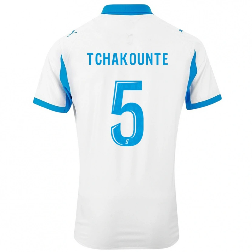 Danxen Damen Annaëlle Tchakounté #5 Weiß Himmelblau Heimtrikot Trikot 2025/26 T-Shirt