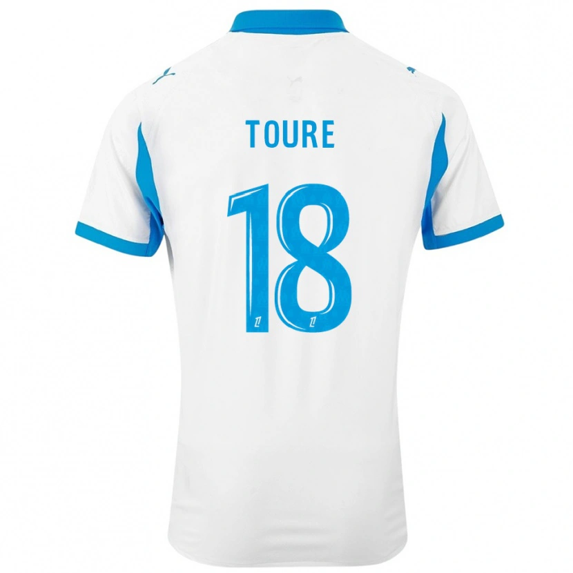 Danxen Damen Isaak Toure #18 Weiß Himmelblau Heimtrikot Trikot 2025/26 T-Shirt