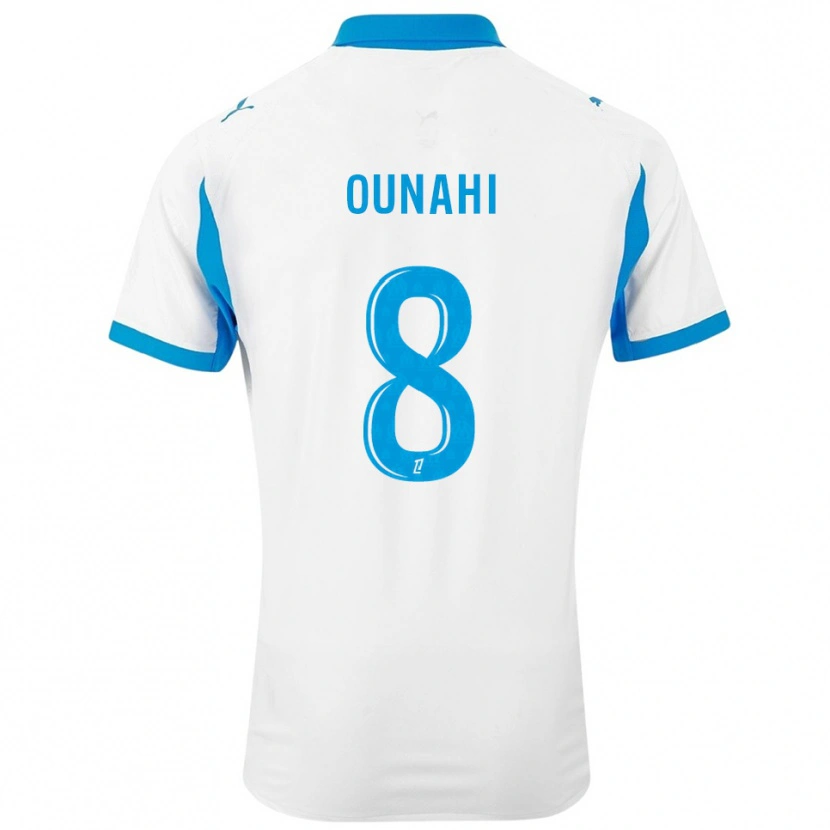 Danxen Damen Azzedine Ounahi #8 Weiß Himmelblau Heimtrikot Trikot 2025/26 T-Shirt