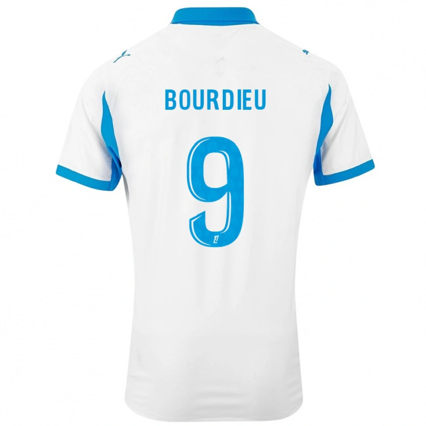 Danxen Damen Mathilde Bourdieu #9 Weiß Himmelblau Heimtrikot Trikot 2025/26 T-Shirt