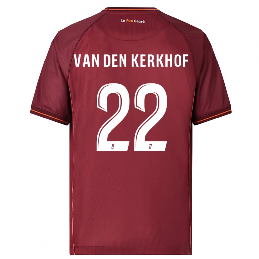 Danxen Damen Kevin Van Den Kerkhof #22 Burgunderrot Weiß Heimtrikot Trikot 2025/26 T-Shirt