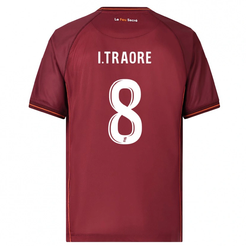 Danxen Damen Ismaël Traoré #8 Burgunderrot Weiß Heimtrikot Trikot 2025/26 T-Shirt