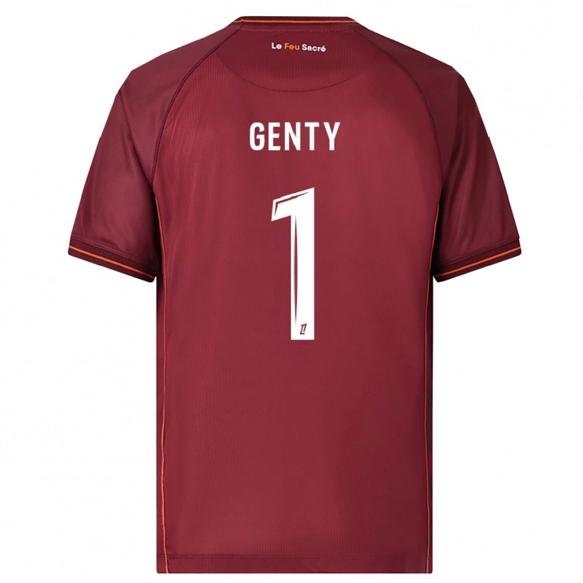 Danxen Damen Julie Genty #1 Burgunderrot Weiß Heimtrikot Trikot 2025/26 T-Shirt