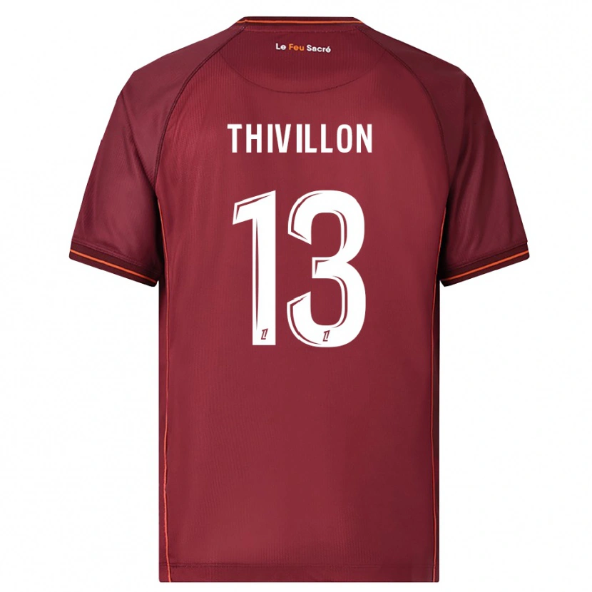 Danxen Damen Lina Thivillon #13 Burgunderrot Weiß Heimtrikot Trikot 2025/26 T-Shirt