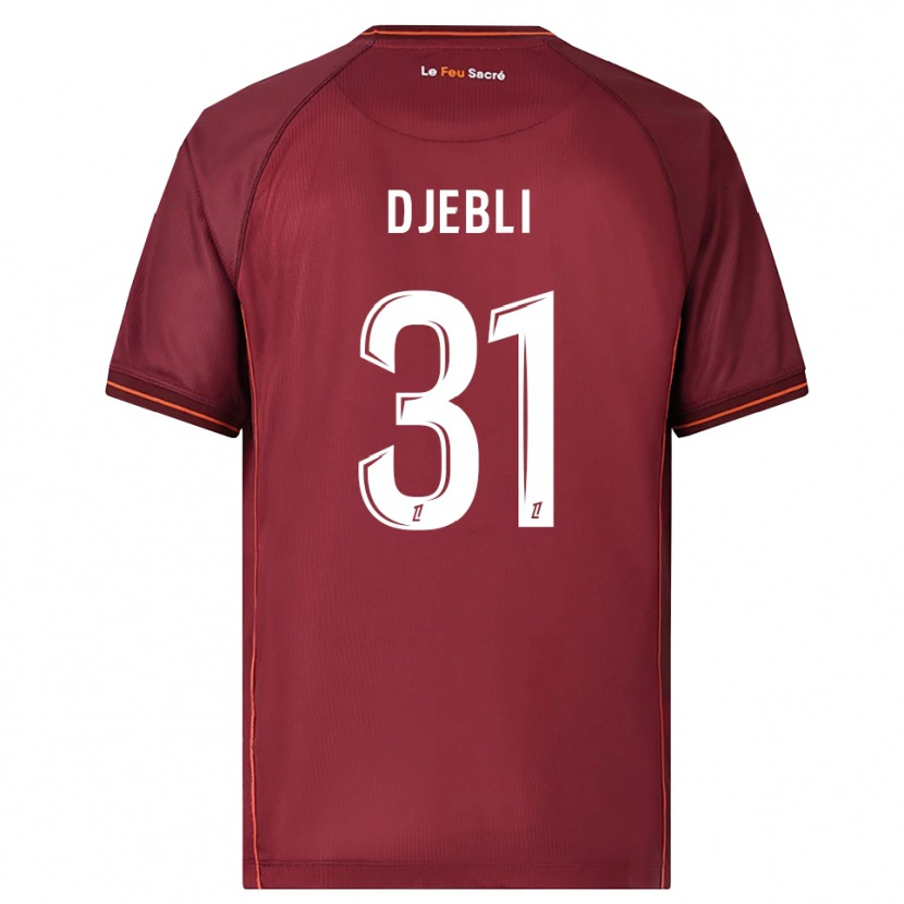 Danxen Damen Assia Djebli #31 Burgunderrot Weiß Heimtrikot Trikot 2025/26 T-Shirt