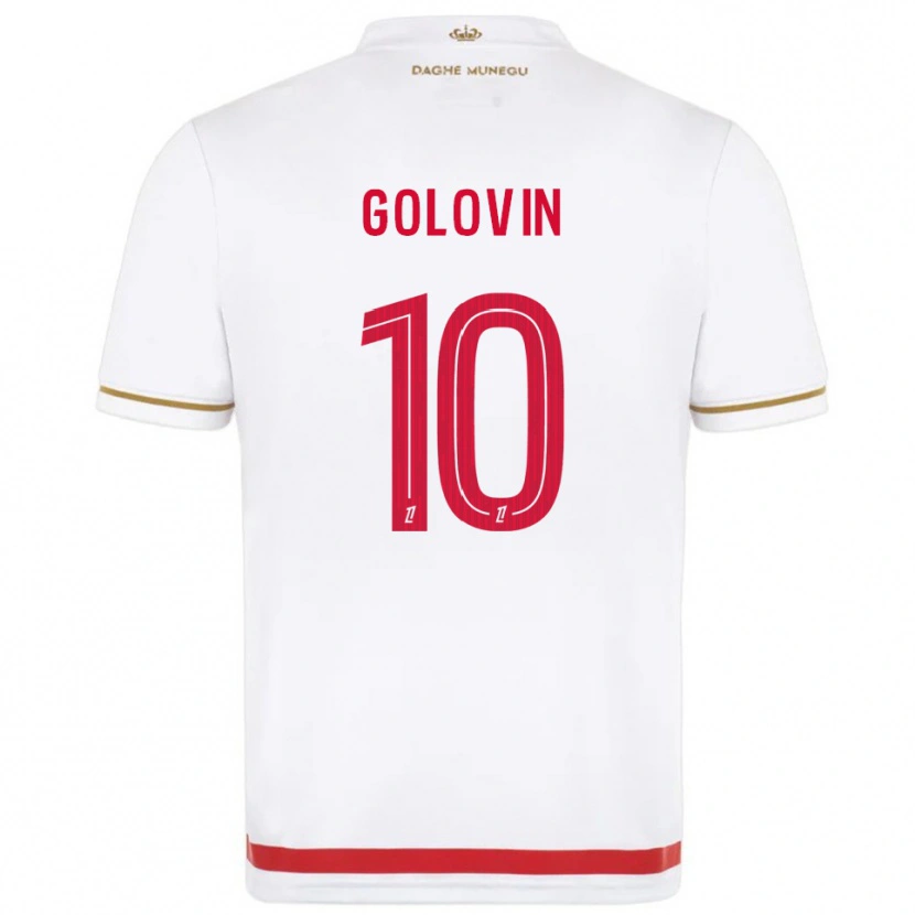 Danxen Damen Aleksandr Golovin #10 Rot Weiß Heimtrikot Trikot 2025/26 T-Shirt
