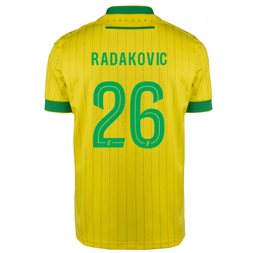 Danxen Damen Uros Radakovic #26 Gelb Grün Heimtrikot Trikot 2025/26 T-Shirt