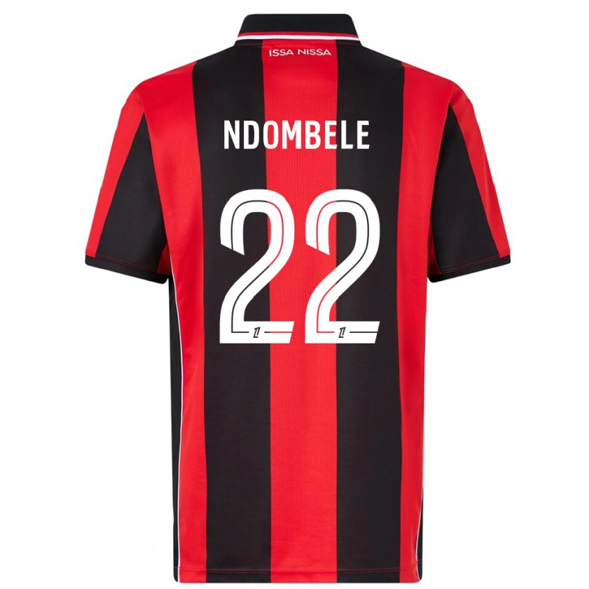 Danxen Damen Tanguy Ndombélé #22 Rot Schwarz Heimtrikot Trikot 2025/26 T-Shirt