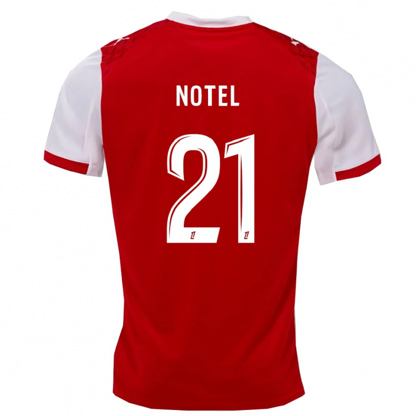 Danxen Damen Léa Notel #21 Rot Weiß Heimtrikot Trikot 2025/26 T-Shirt