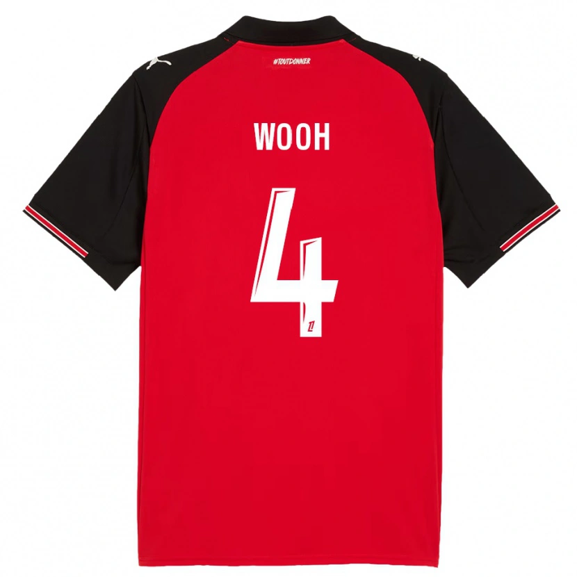 Danxen Damen Christopher Wooh #4 Rot Schwarz Heimtrikot Trikot 2025/26 T-Shirt
