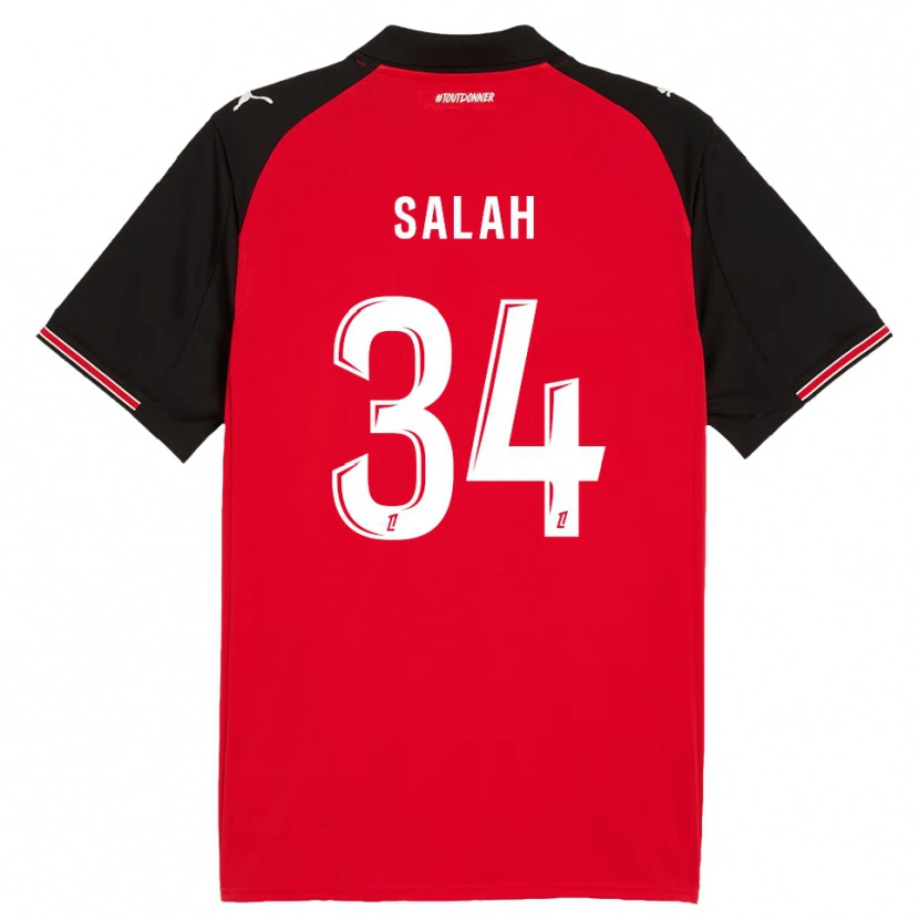 Danxen Damen Ibrahim Salah #34 Rot Schwarz Heimtrikot Trikot 2025/26 T-Shirt