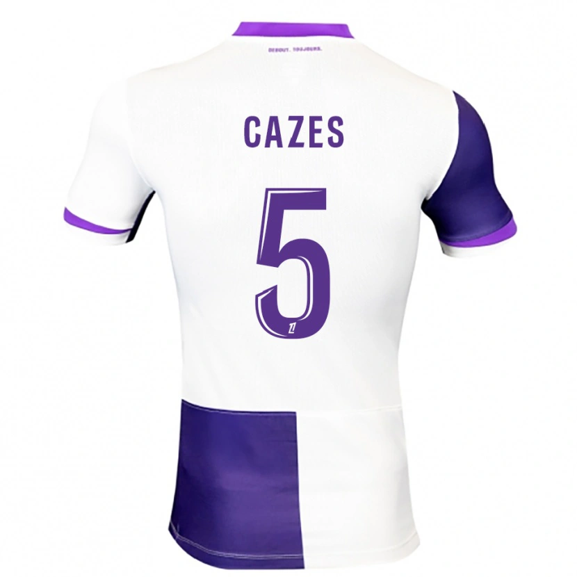Danxen Damen Manon Cazes #5 Lila Weiß Heimtrikot Trikot 2025/26 T-Shirt