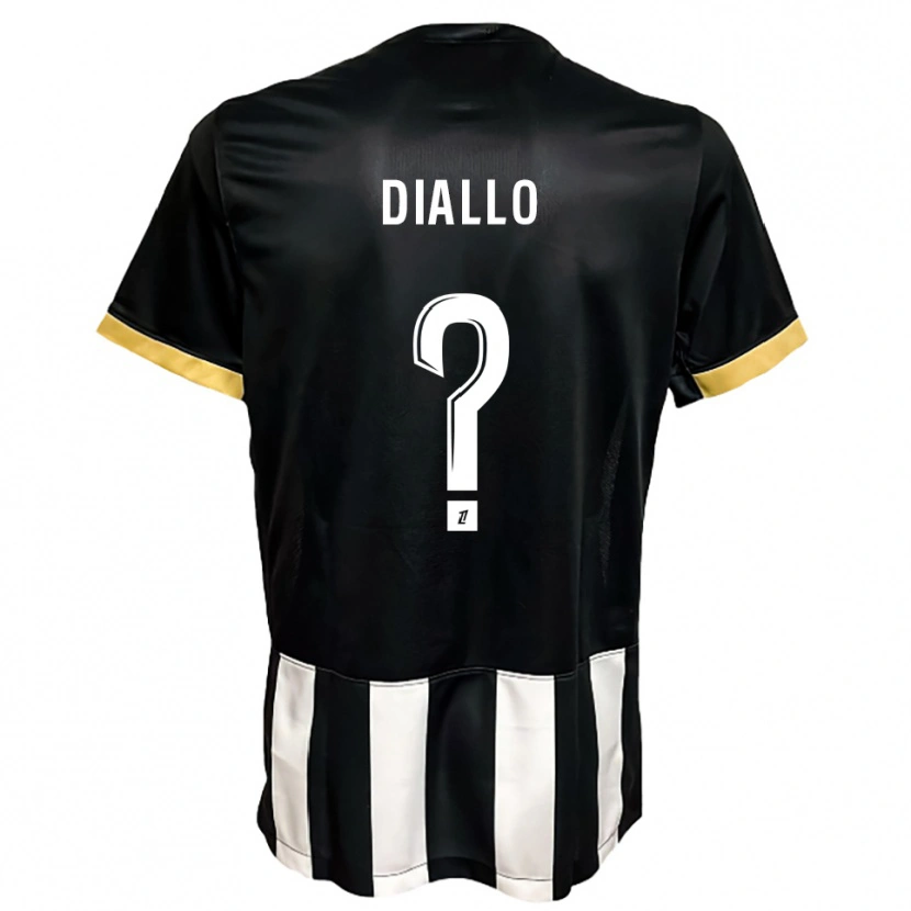 Danxen Damen Mamadou Diallo #0 Schwarz Weiß Heimtrikot Trikot 2025/26 T-Shirt