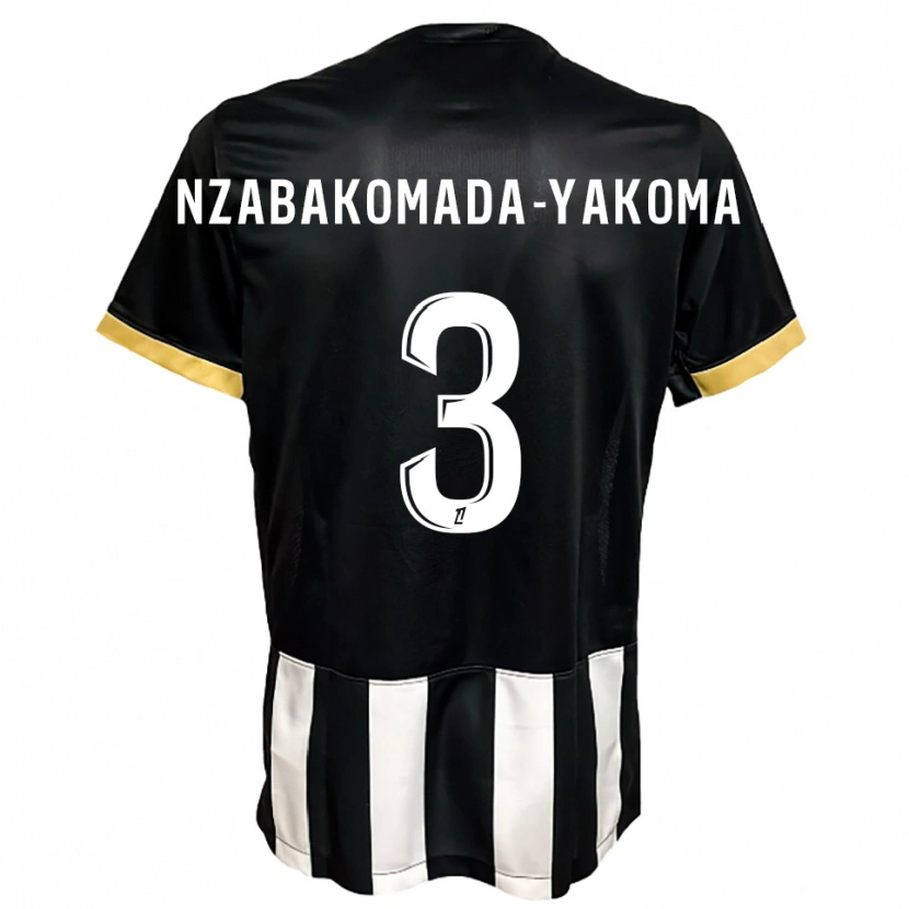 Danxen Damen Raphaël Nzabakomada-Yakoma #3 Schwarz Weiß Heimtrikot Trikot 2025/26 T-Shirt