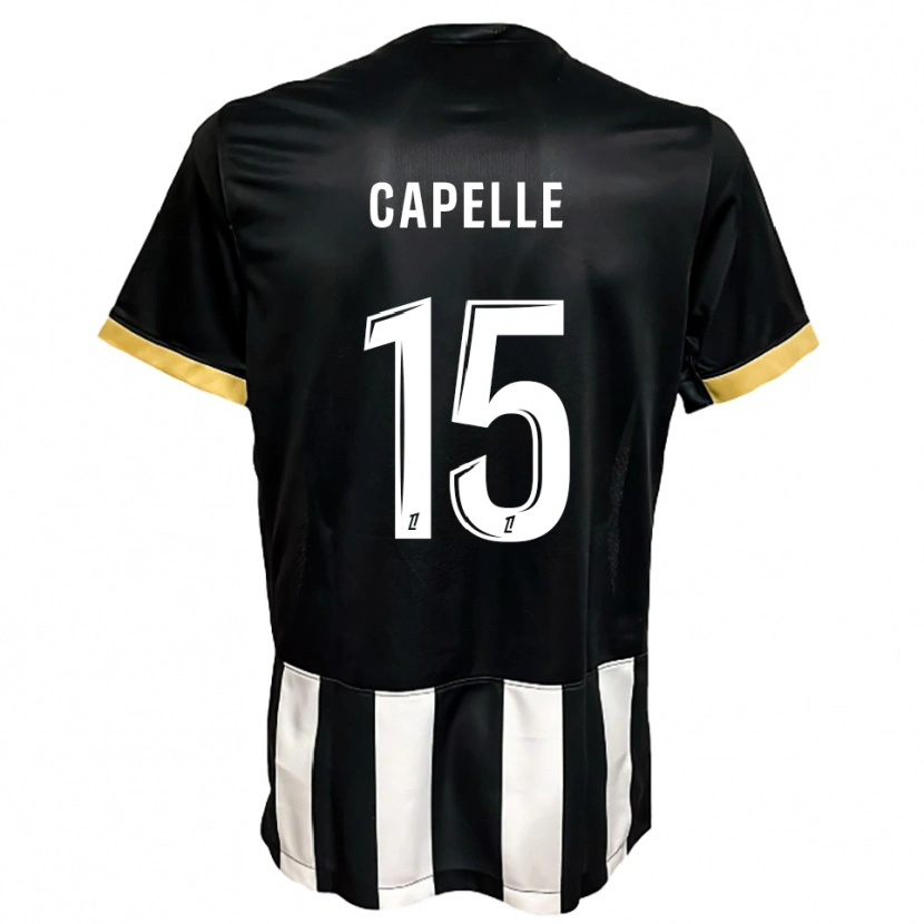Danxen Damen Pierrick Capelle #15 Schwarz Weiß Heimtrikot Trikot 2025/26 T-Shirt