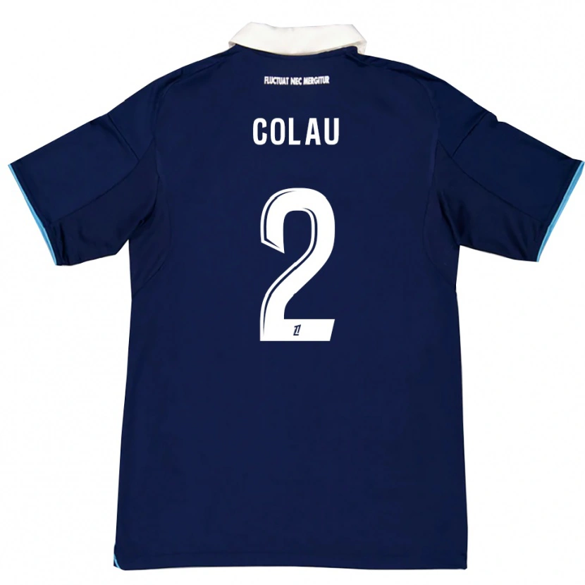 Danxen Damen Dimitri Colau #2 Dunkelblau Weiß Heimtrikot Trikot 2025/26 T-Shirt