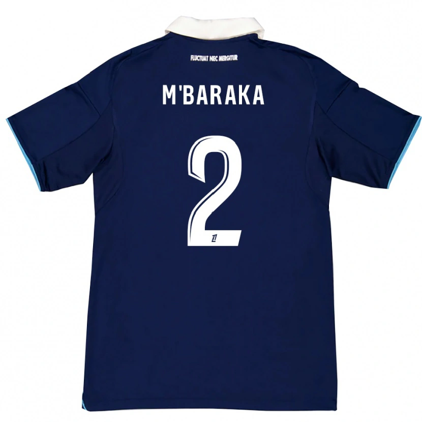 Danxen Damen Abdallah M'baraka #2 Dunkelblau Weiß Heimtrikot Trikot 2025/26 T-Shirt