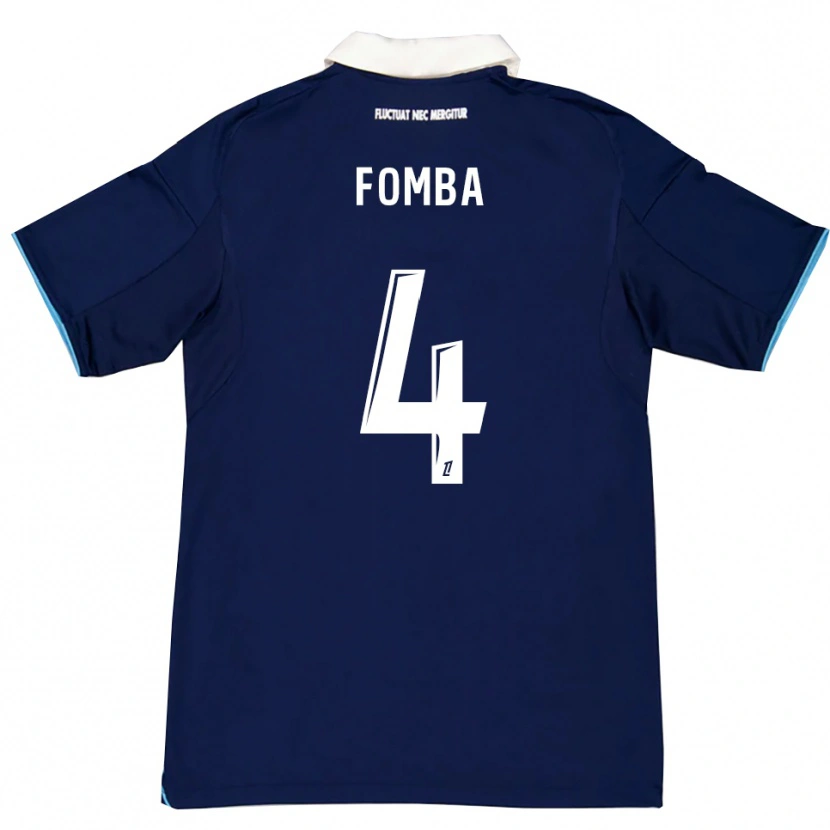 Danxen Damen Ibrahim Fomba #4 Dunkelblau Weiß Heimtrikot Trikot 2025/26 T-Shirt
