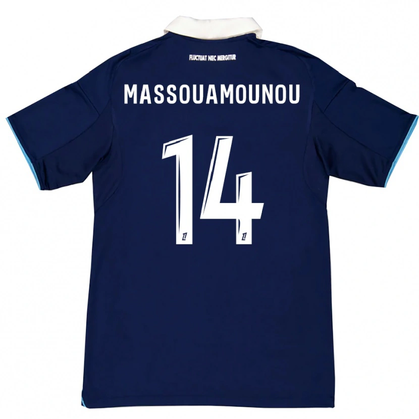 Danxen Damen Patino Massouamounou #14 Dunkelblau Weiß Heimtrikot Trikot 2025/26 T-Shirt