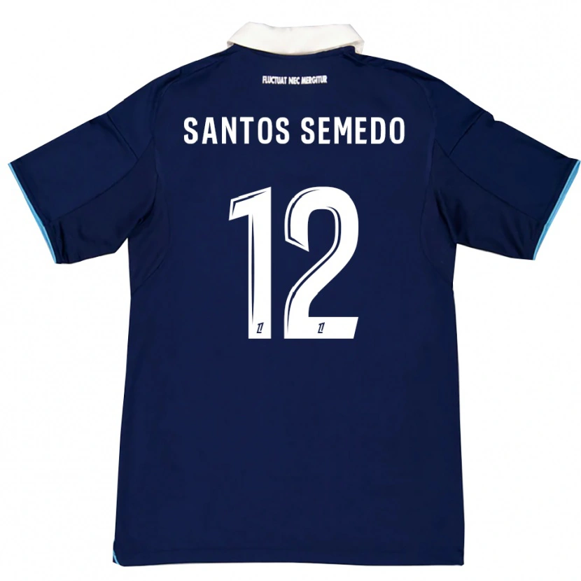Danxen Damen Ilyes Dos Santos Semedo #12 Dunkelblau Weiß Heimtrikot Trikot 2025/26 T-Shirt