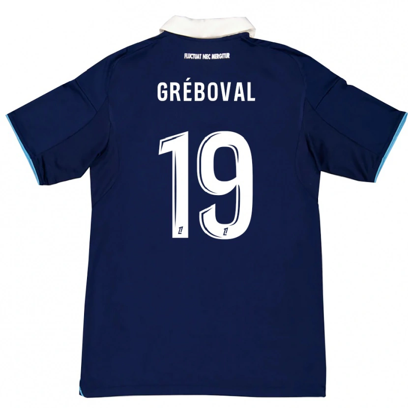 Danxen Damen Théa Gréboval #19 Dunkelblau Weiß Heimtrikot Trikot 2025/26 T-Shirt