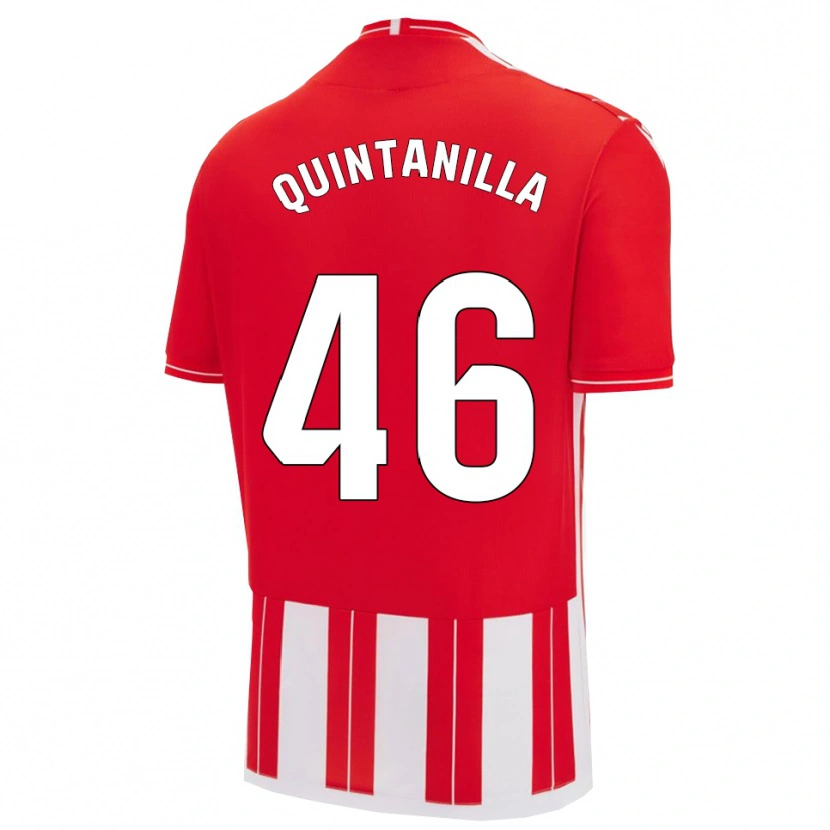 Danxen Damen Rubén Quintanilla #46 Rot Weiß Heimtrikot Trikot 2025/26 T-Shirt