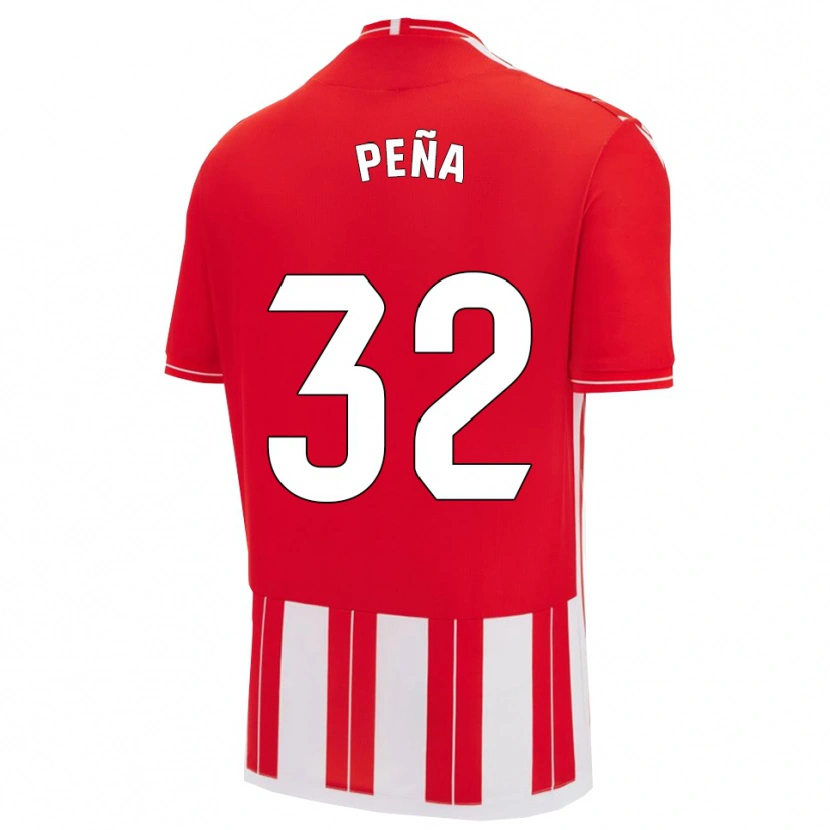 Danxen Damen Marcos Peña #32 Rot Weiß Heimtrikot Trikot 2025/26 T-Shirt