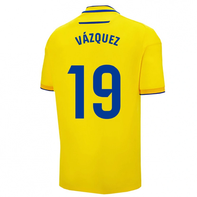 Danxen Damen Borja Vázquez #19 Gelb Marine Heimtrikot Trikot 2025/26 T-Shirt
