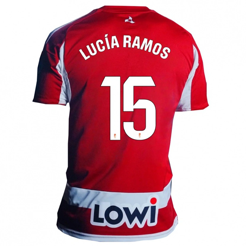 Danxen Damen Lucía Ramos Narvaez #15 Rot Weiß Heimtrikot Trikot 2025/26 T-Shirt