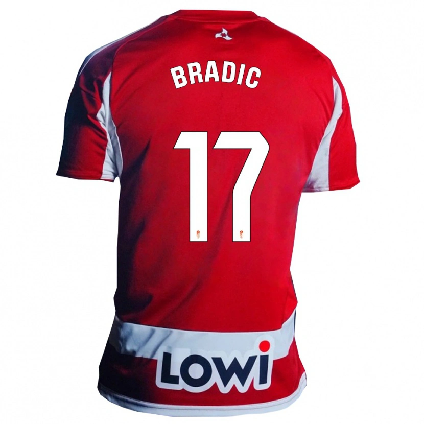 Danxen Damen Biljana Bradić #17 Rot Weiß Heimtrikot Trikot 2025/26 T-Shirt