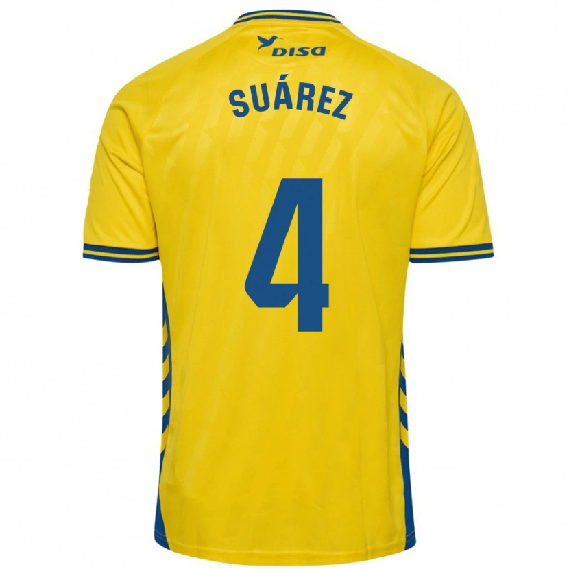 Danxen Damen Álex Suárez #4 Gelb Blau Heimtrikot Trikot 2025/26 T-Shirt