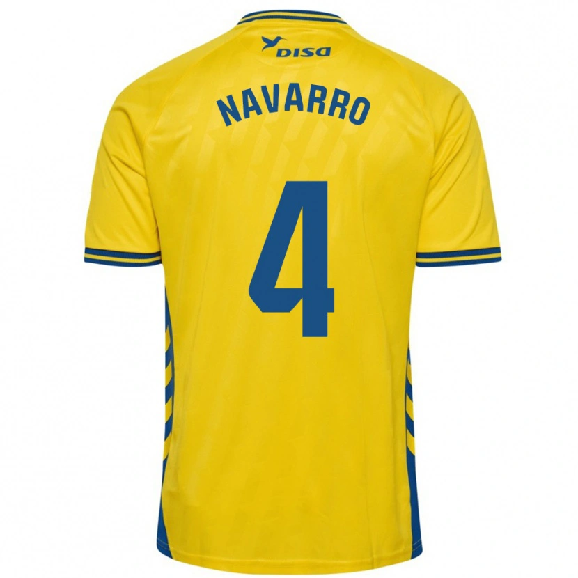 Danxen Damen Carlos Navarro #4 Gelb Blau Heimtrikot Trikot 2025/26 T-Shirt
