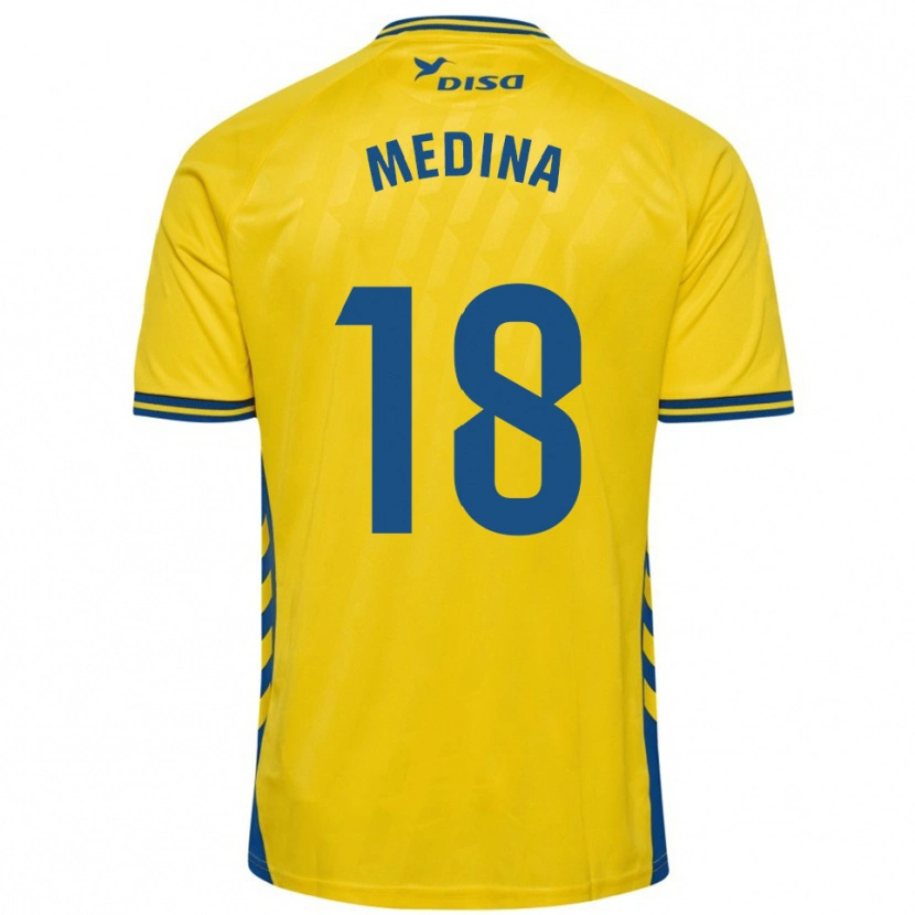 Danxen Damen Iván Medina #18 Gelb Blau Heimtrikot Trikot 2025/26 T-Shirt