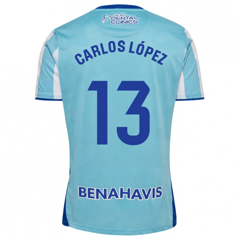 Danxen Damen Carlos López #13 Himmelblau Weiß Heimtrikot Trikot 2025/26 T-Shirt