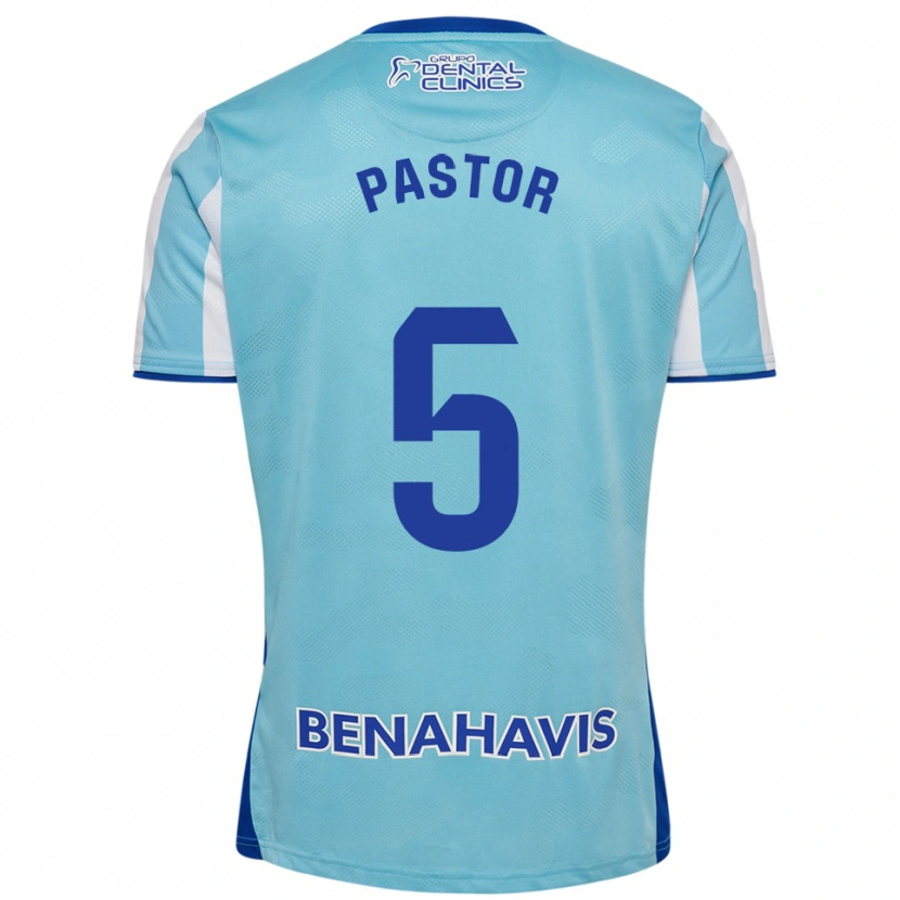 Danxen Damen Álex Pastor #5 Himmelblau Weiß Heimtrikot Trikot 2025/26 T-Shirt