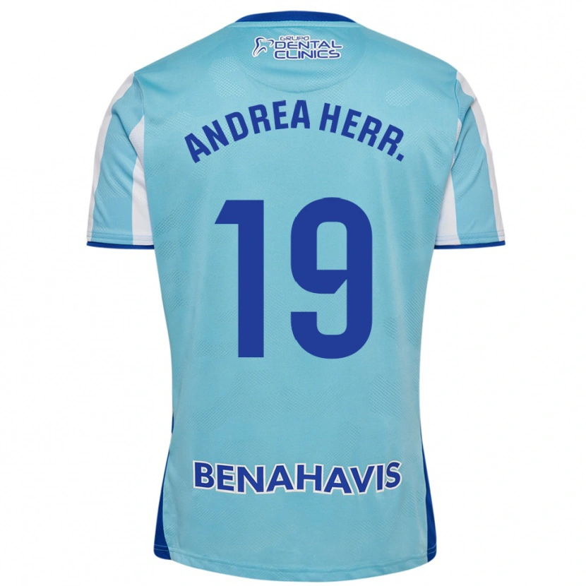 Danxen Damen Andrea Herrero Valiente #19 Himmelblau Weiß Heimtrikot Trikot 2025/26 T-Shirt