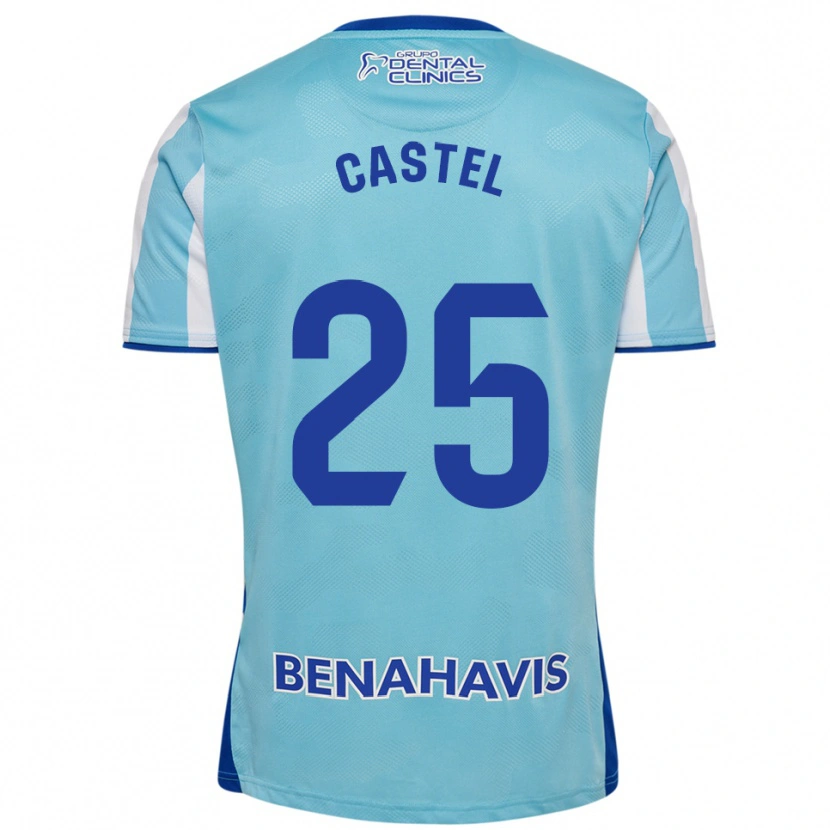 Danxen Damen Sergio Castel #25 Himmelblau Weiß Heimtrikot Trikot 2025/26 T-Shirt
