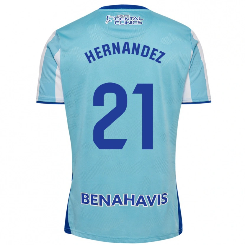 Danxen Damen Juan Hernández #21 Himmelblau Weiß Heimtrikot Trikot 2025/26 T-Shirt
