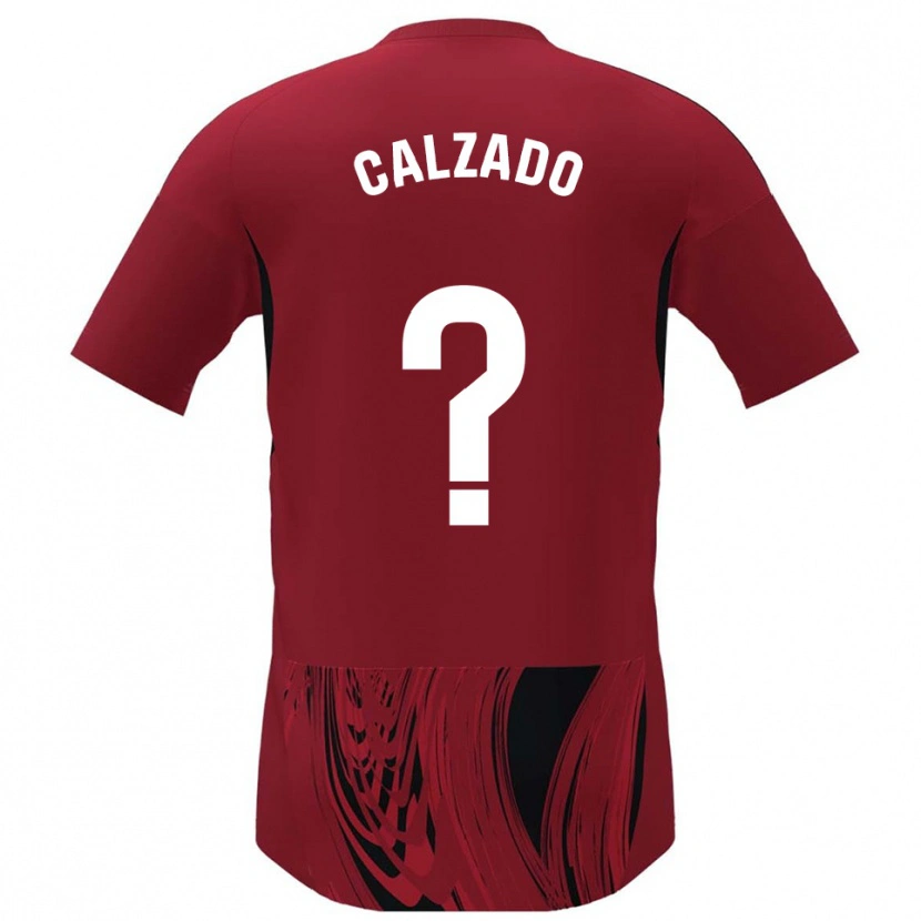 Danxen Damen Joaquín Calzado #0 Rot Schwarz Heimtrikot Trikot 2025/26 T-Shirt