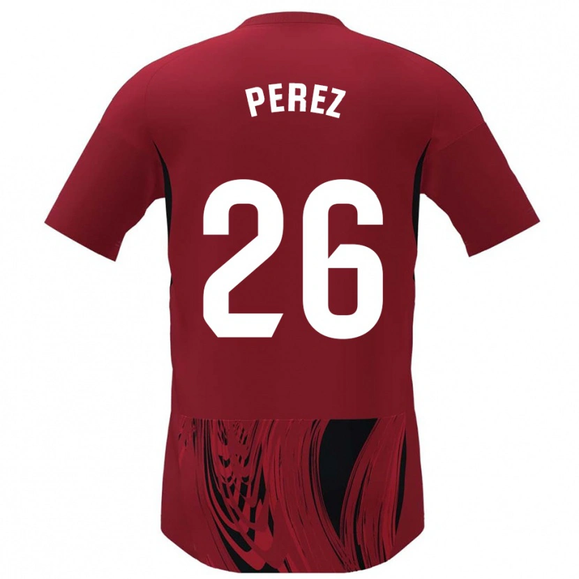 Danxen Damen Pablo Pérez #26 Rot Schwarz Heimtrikot Trikot 2025/26 T-Shirt