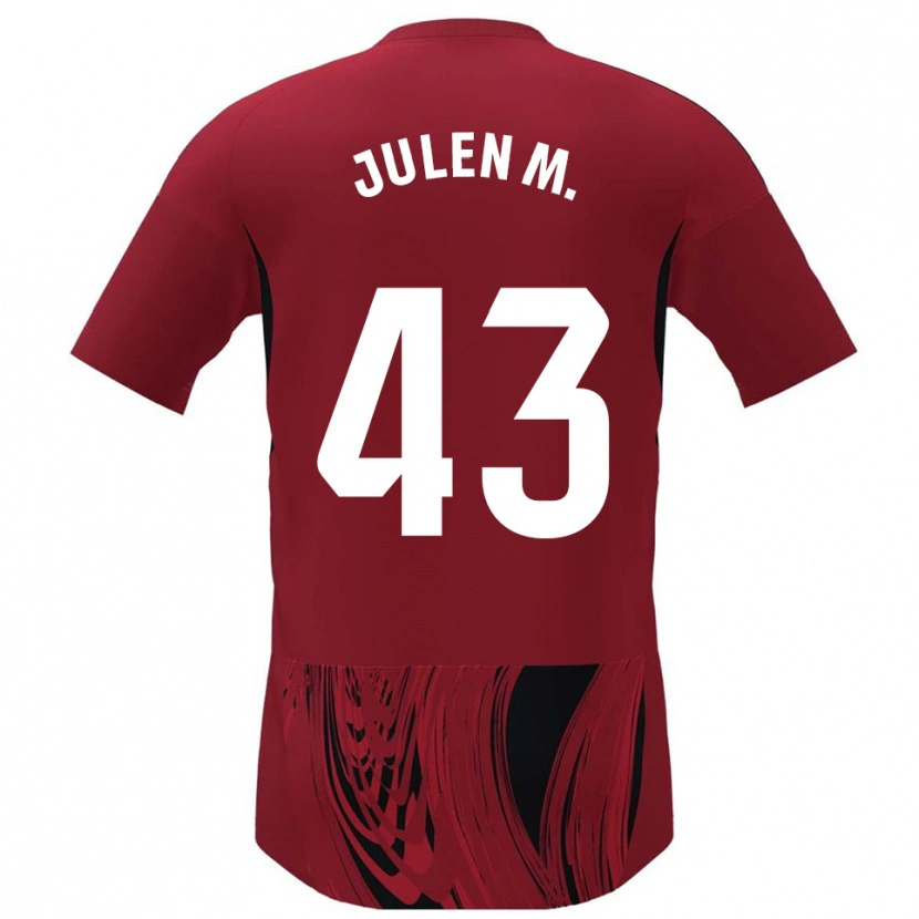 Danxen Damen Julen Martínez #43 Rot Schwarz Heimtrikot Trikot 2025/26 T-Shirt