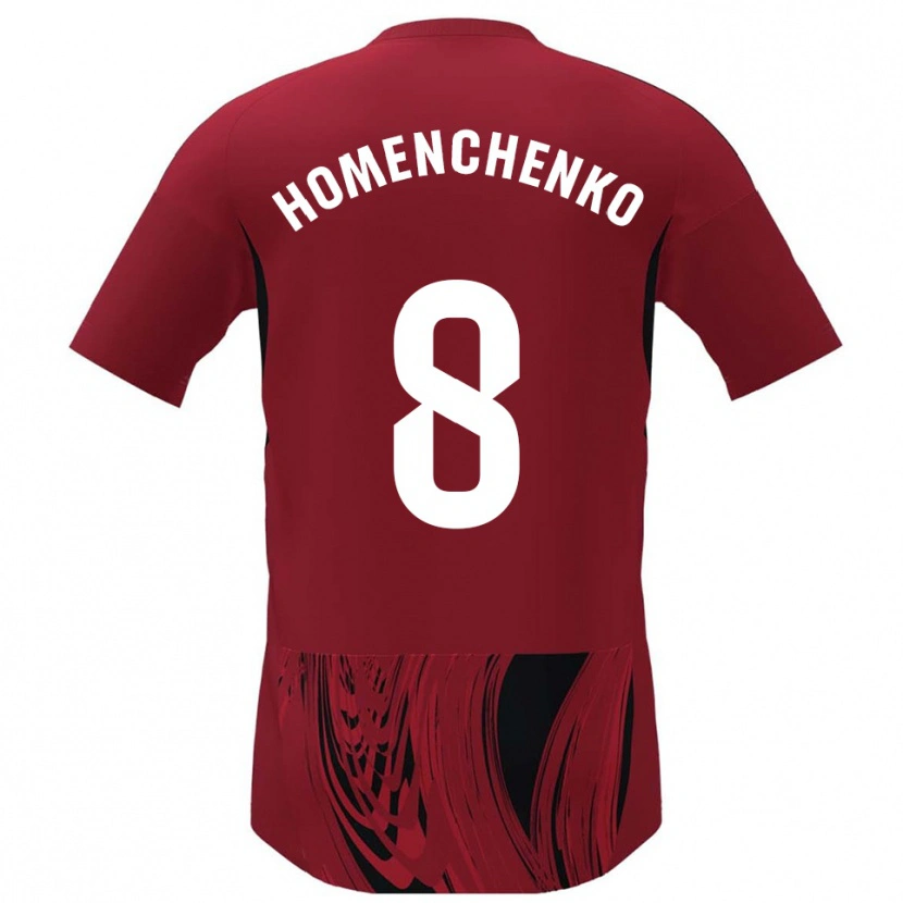 Danxen Damen Santiago Homenchenko #8 Rot Schwarz Heimtrikot Trikot 2025/26 T-Shirt